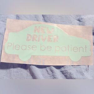 New Driver Car Decal